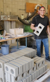 Washington State University team develop bricks made from recycled gypsum wallboard